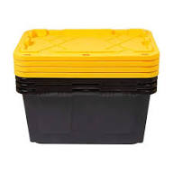 Greenmade 27 Gallon Tote, Black and Yellow